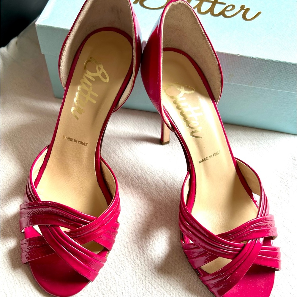 Butter Fuchsia Strappy Heels